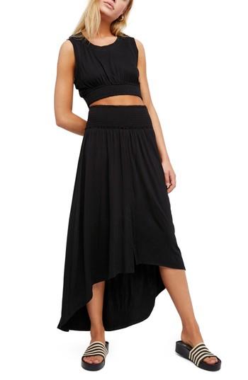 Women's Free People Morningside Crop Top & High/low Skirt - Black