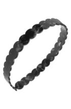 France Luxe Scallop Headband, Size - Black