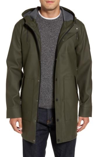 Men's Ugg Hooded Raincoat, Size - Green