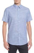 Men's Calilbrate Slim Fit Slub Woven Shirt