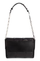 Paco Rabanne Mini 1601 Calfskin Shoulder Bag - Black