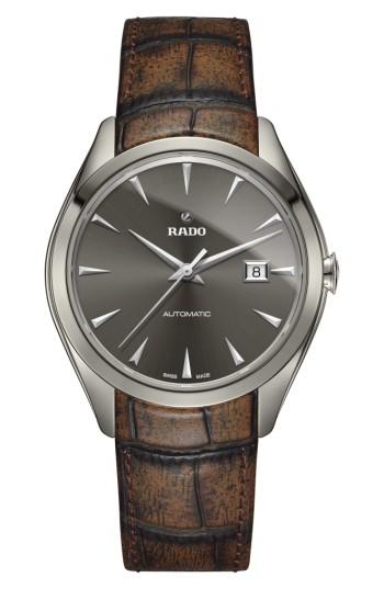 Men's Rado Hyperchrome Automatic Leather Strap Watch, 42mm