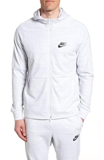 Men's Nike Sportswear Advance 15 Knit Full Zip Hoodie - White