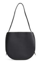 Steven Alan Helena Half Moon Leather Shoulder Bag - Black