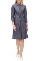 Women's Lafayette 148 New York Federica Avalon Stripe Dress - Blue