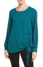 Women's Halogen Side Cinch Top, Size - Blue/green