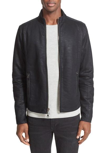 Men's John Varvatos Collection Front Zip Knit Jacket