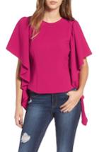 Women's Leith Ruffle Sleeve Top - Red