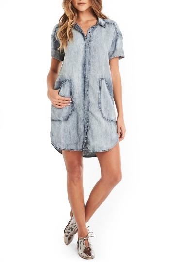 Women's Michael Stars Chambray Shirtdress - Blue
