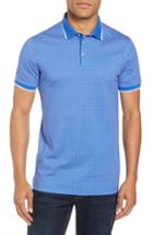 Men's Ted Baker London Pickal Trim Fit Print Polo (l) - Blue