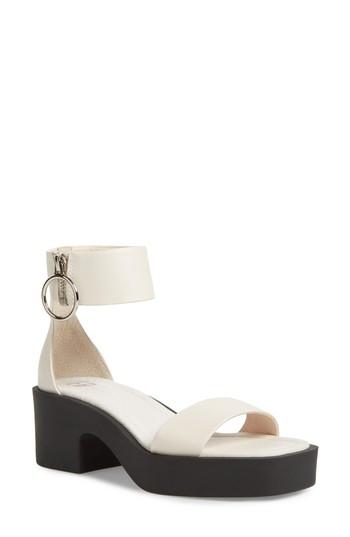 Women's E8 By Miista Savannah Cuff Platform Sandal .5us / 37eu - White