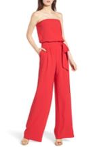 Women's Trouve Strapless Jumpsuit - Red