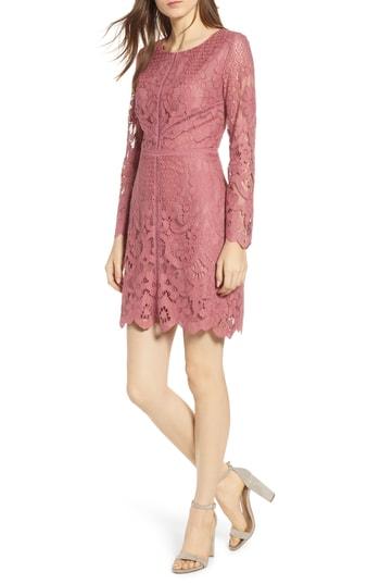 Women's Cupcakes And Cashmere Makenna Lace Sheath Dress - Pink