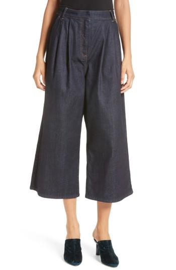 Women's Tibi Sam High Waist Culotte Jeans - Blue