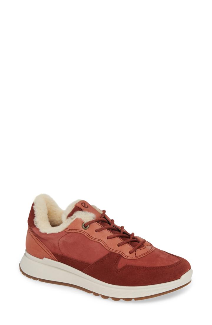 Women's Ecco St1 Genuine Shearling Sneaker -6.5us / 37eu - Red