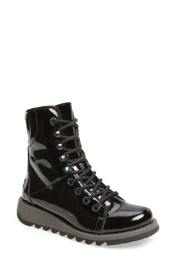 Women's Fly London Same Lace-up Boot -8.5us / 39eu - Black