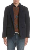 Men's Eleventy Wool & Cashmere Coat Us / 50 Eu R - Blue
