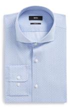 Men's Boss Mark Sharp Fit Dot Dress Shirt .5l - Blue