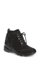 Women's Jambu Offbeat Perforated Wedge Sneaker M - Black