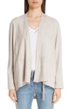Women's Fabiana Filippi Suede, Cotton & Wool Cardigan Us / 38 It - Beige