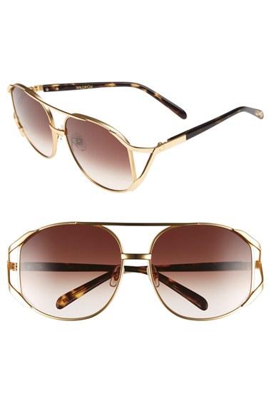 Women's Wildfox 'dynasty' 59mm Retro Sunglasses - Gold Tortoise/ Brown Gradient