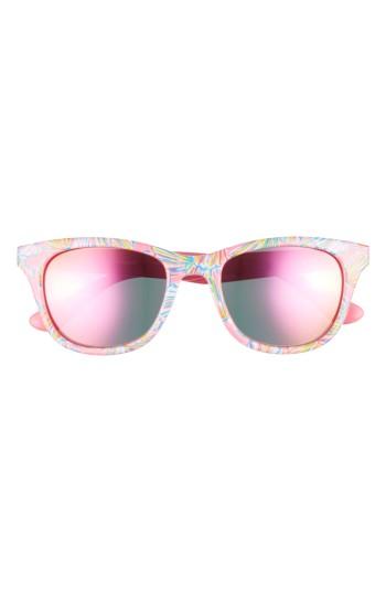 Women's Lilly Pulitzer Maddie 52mm Polarized Mirrored Sunglasses - Pink
