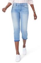 Petite Women's Nydj Release Hem Capri Skinny Jeans P - Blue