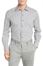 Men's David Donahue Regular Fit Check Sport Shirt - Green