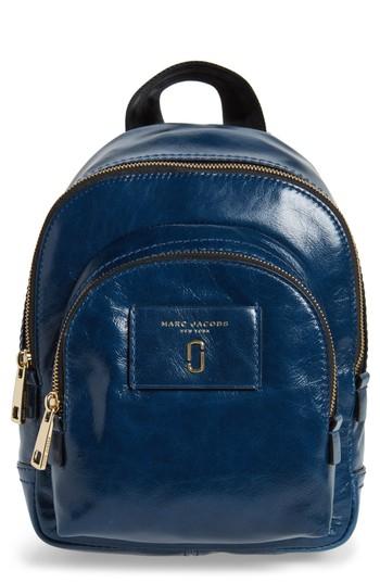 Marc Jacobs Mini Double Pack Faux Leather Backpack - Blue