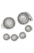 Men's Jan Leslie Mother-of-pearl Cuff Links & Shirt Stud Set