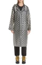 Women's Proenza Schouler Pswl Checkerboard Hooded Raincoat, Size - Black