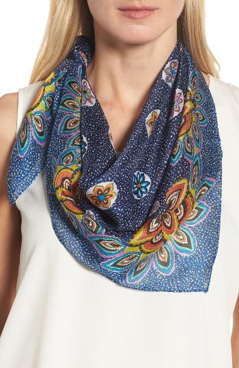Women's Echo San Lazaro Silk Scarf, Size - Blue