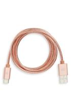 Candywirez 3-foot Usb-c To Usb Stainless Steel Charging Cable, Size - Pink