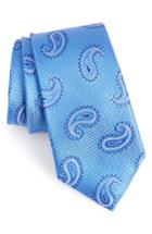 Men's Nordstrom Men's Shop Jerome Paisley Silk Tie, Size - Blue