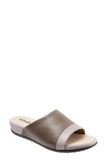 Women's Softwalk Del Mar Slide Sandal .5 N - Grey