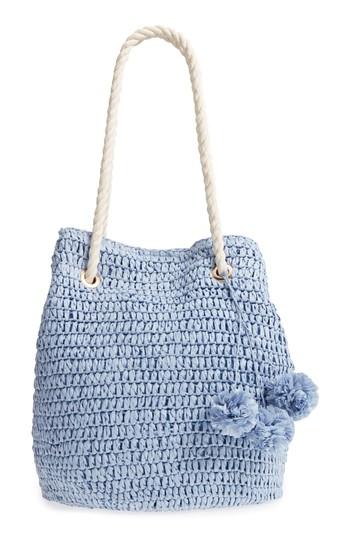 Tommy Bahama Mama Straw Bucket Bag - Blue