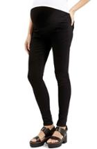 Women's Topshop Moto 'joni' Skinny Maternity Jeans X 32 - Black