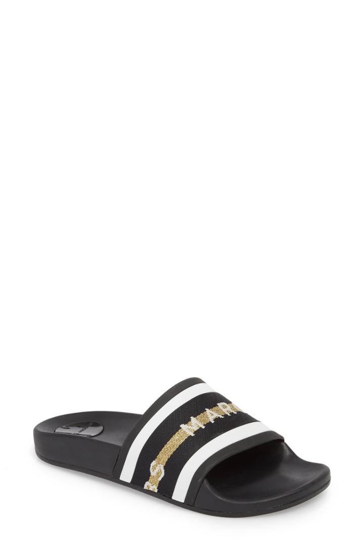 Women's Marc Jacobs Cooper Slide Sandal Us / 37eu - Black