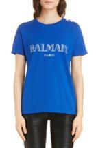 Women's Balmain Logo Tee Us / 34 Fr - Blue