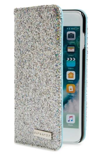 Skinny Dip Sparkle Iphone 6/7 & 6/7 Folio Case - Blue