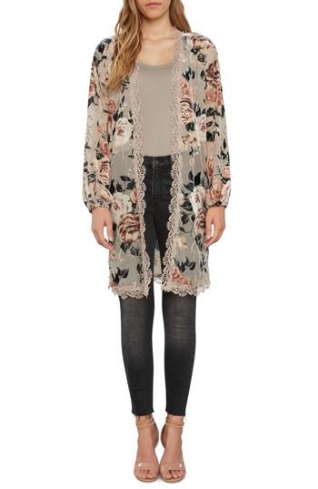 Women's Willow & Clay Embroidered Kimono /small - Ivory
