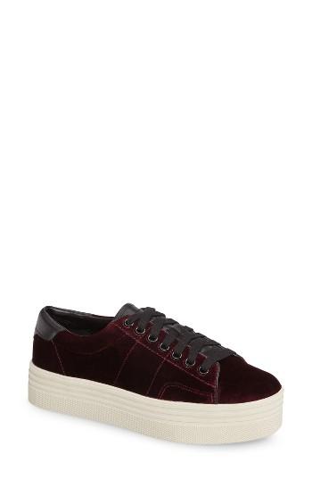 Women's Marc Fisher Ltd Emmy Platform Sneaker M - Burgundy