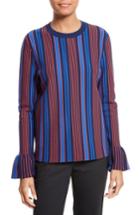 Women's Tory Burch Lindo Flare Cuff Sweater - Blue