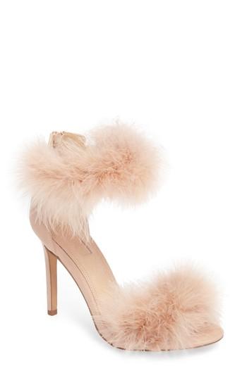 Women's Topshop Feather Strap Sandal .5us / 38eu - Beige