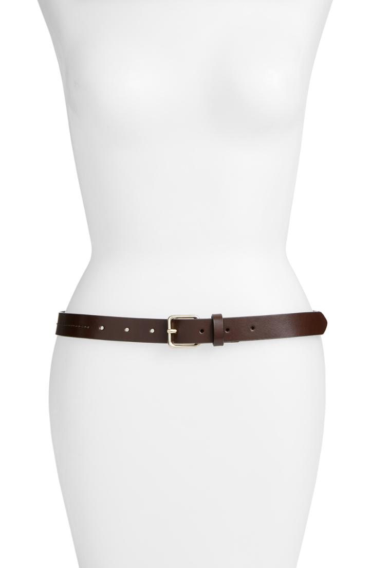 Women's Something Navy Stitch Trouser Belt - Brown Ganache