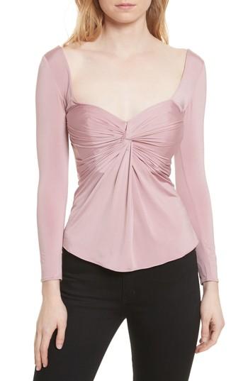 Women's Cinq A Sept Alle Twist Front Top - Pink