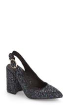 Women's Shellys London 'chester' Slingback Glitter Pump Eu - Black