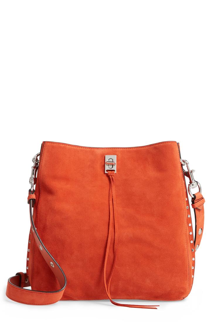 Rebecca Minkoff Darren Deerskin Leather Shoulder Bag - Orange