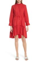 Women's Saloni Billie Cotton Dress - Red
