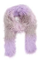 Women's Trouve Long Faux Fur Scarf, Size - Purple
